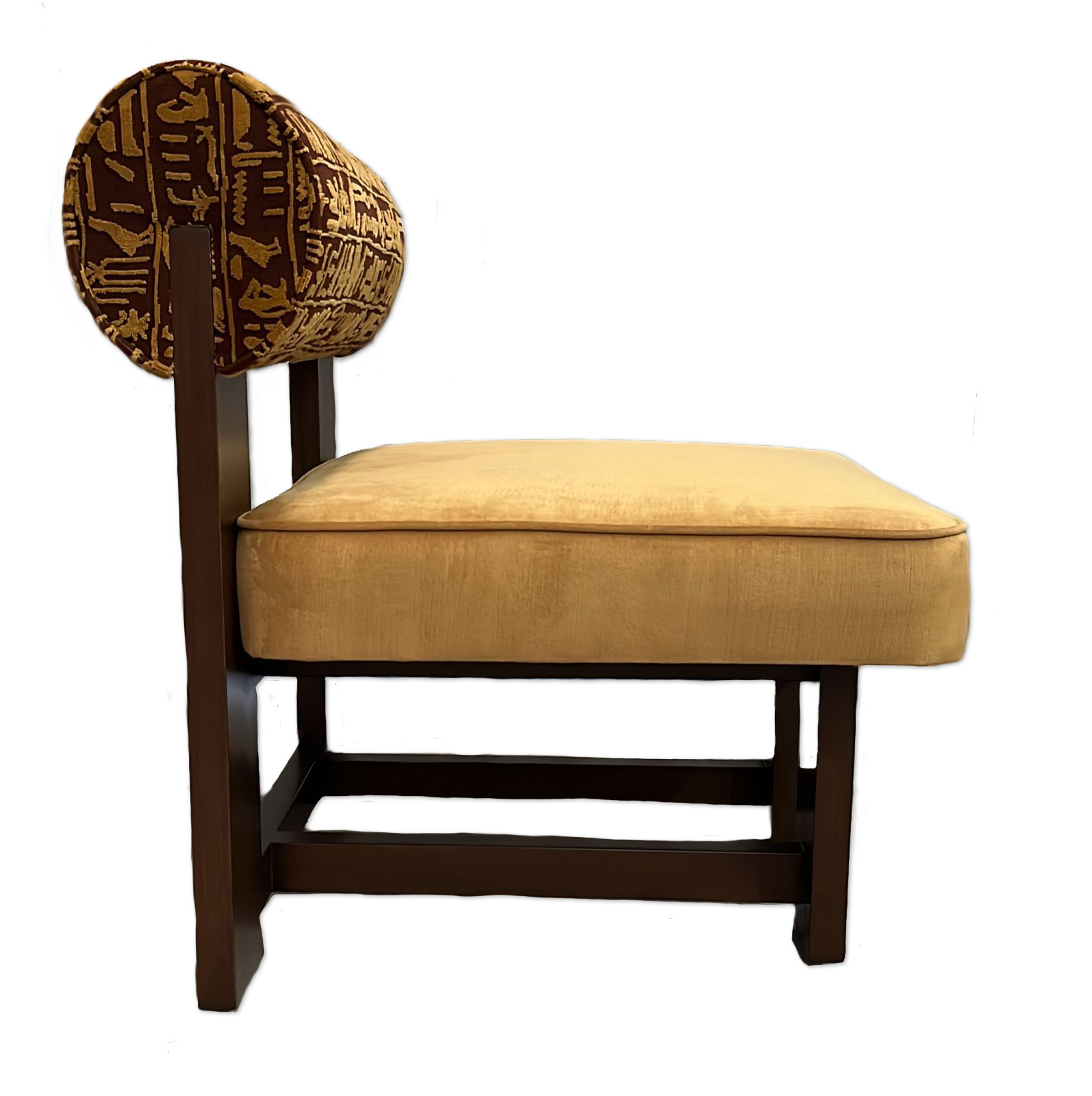 Side View Photo of CA Phoenix Beech Wood Chair with Hieroglyphics