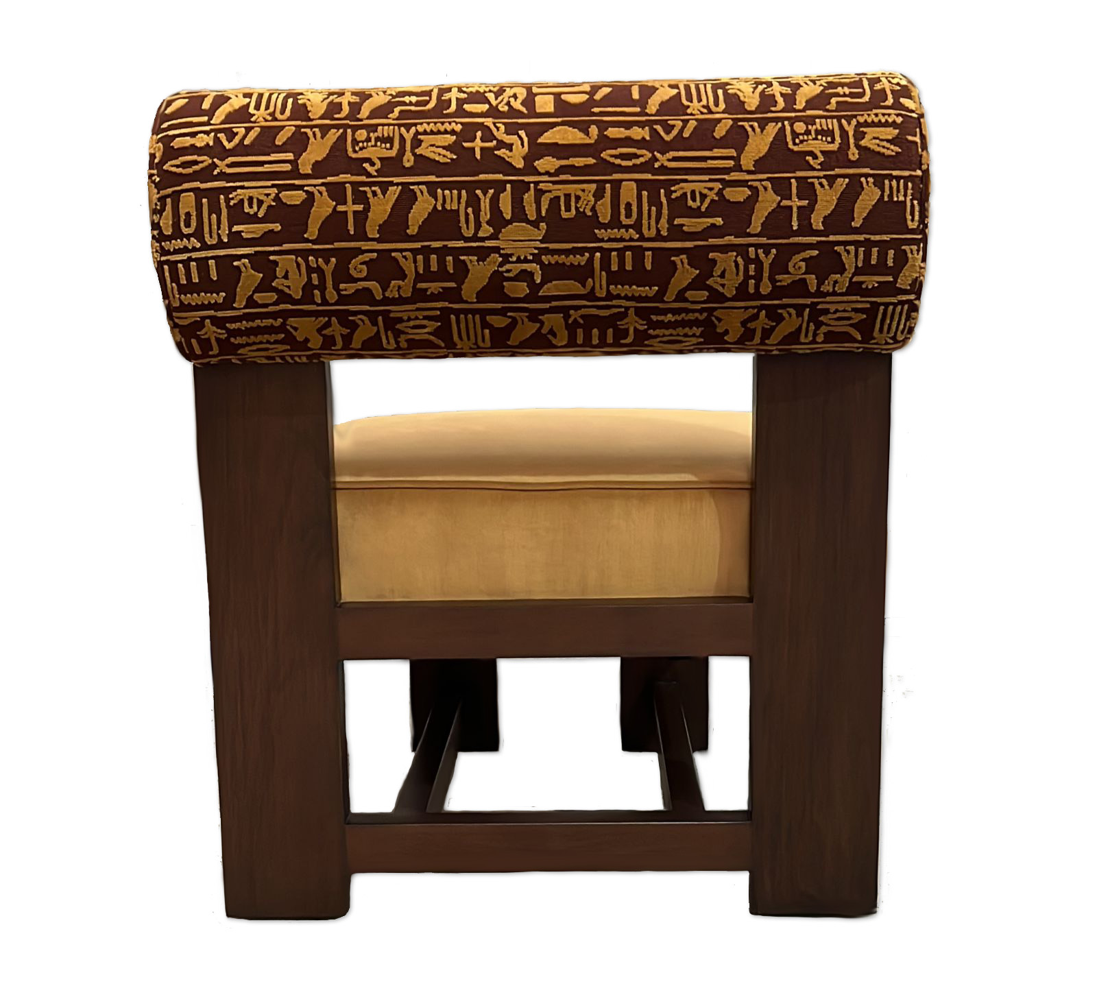 Rear Photo of CA Phoenix Beech Wood Chair with Hieroglyphics