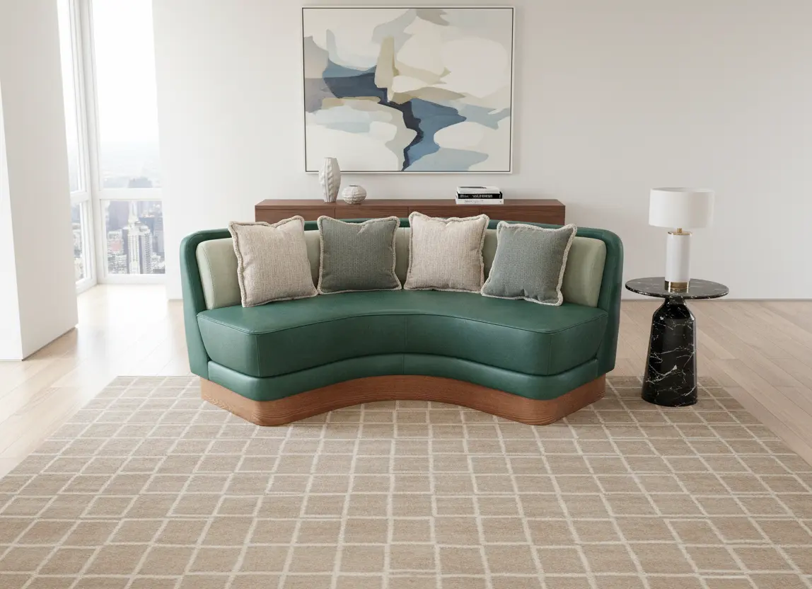 Custom banquette in room setting