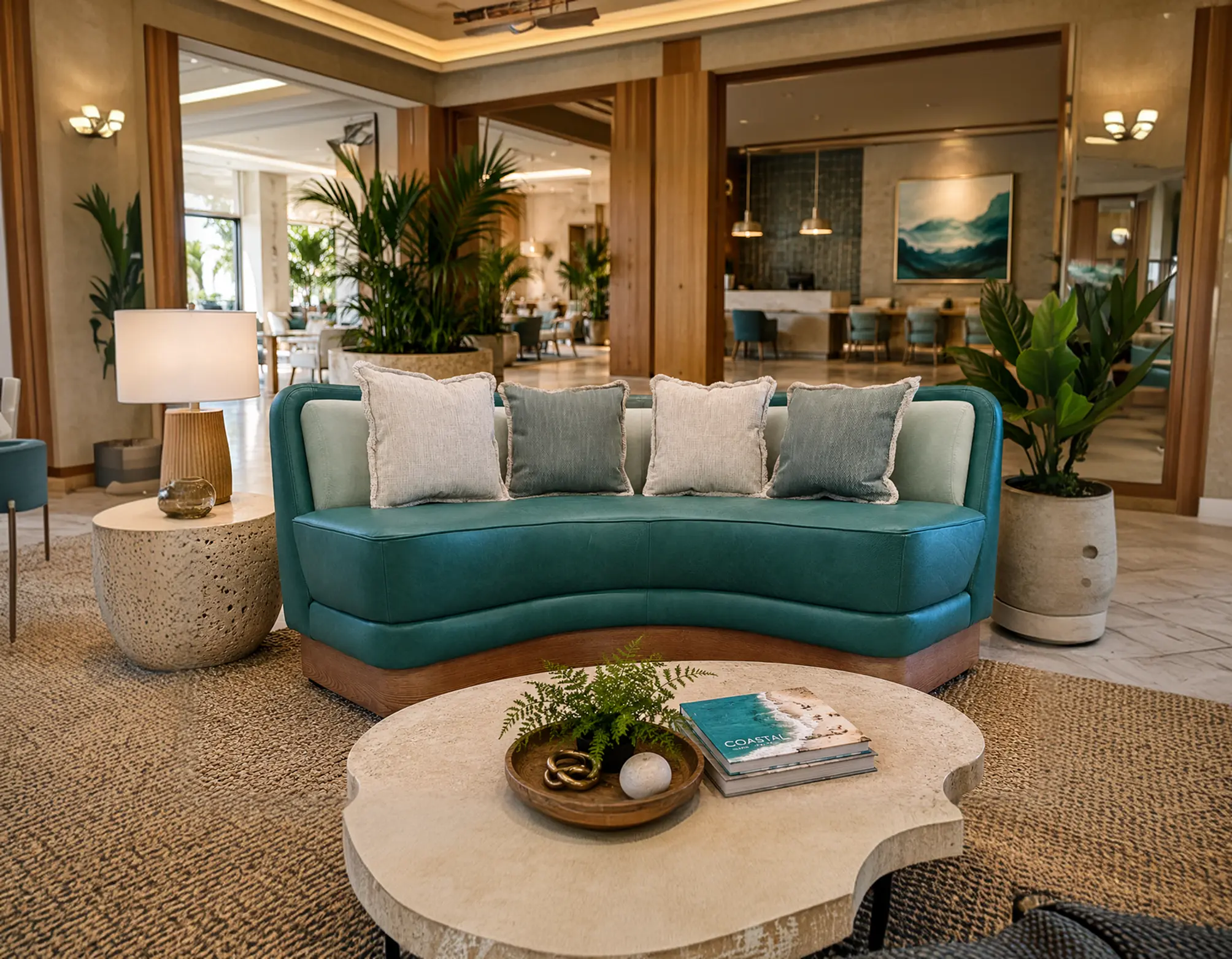 Custom banquette in room setting
