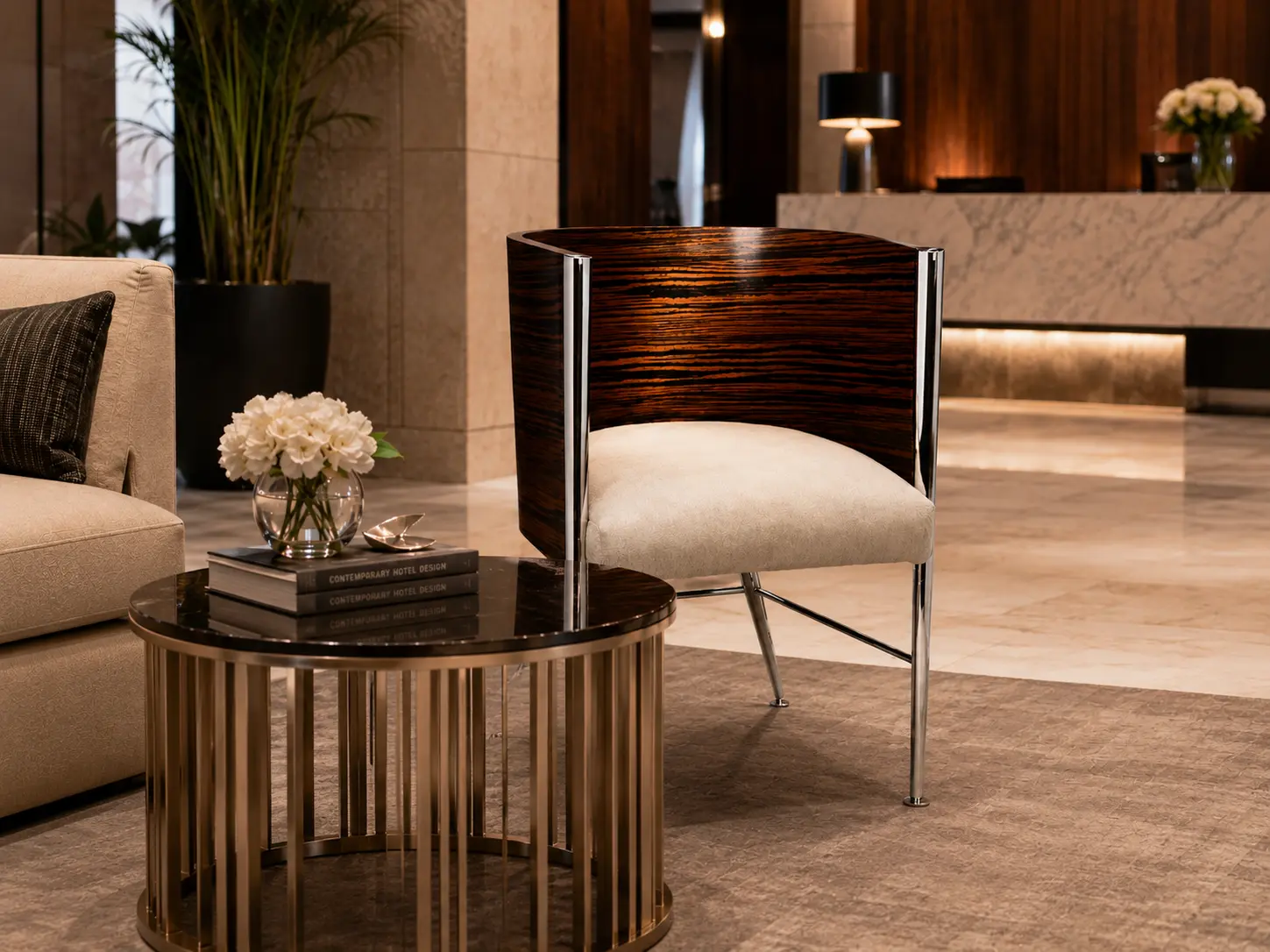 Custom banquette in room setting